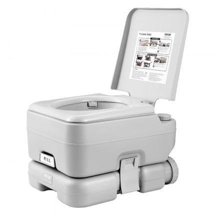 VEVOR Draagbaar toilet Campingtoilet Commodestoel 12L Mobiel toilet