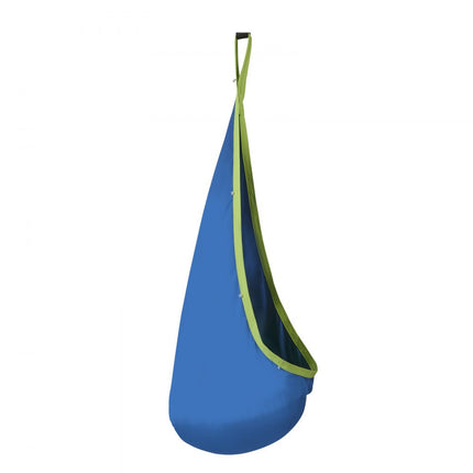 VEVOR hanggrot ø 70 x 160 cm hangstoel 54 kg draagvermogen hangmat van katoenen canvas LED-lichtketting hangzit hangtent schommel therapieschommel hangschommel kinderen blauw