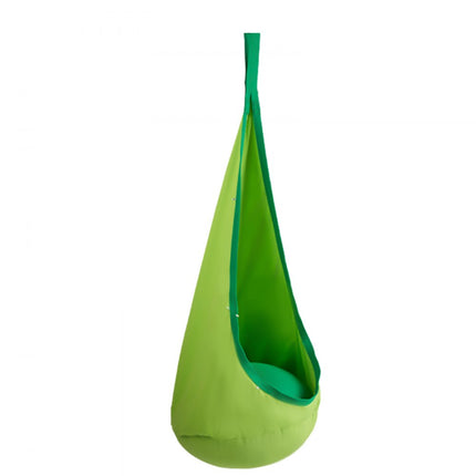 VEVOR hanggrot ø 70 x 160 cm hangstoel 54 kg draagvermogen hangmat van katoenen canvas LED-lichtketting hangzit hangtent schommel therapieschommel hangschommel kinderen groen