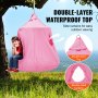 VEVOR hangende grot 150kg capaciteit hangende tent schommel binnen buiten hangmat zintuiglijke hangstoel met LED-lichtslingers plafondschommel hangende tent voor kinderen volwassenen roze