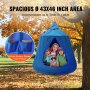 VEVOR hanggrot 150 kg hangzak kinderen voor binnen en buiten, hangmat 110x117cm, sensorische schommelstoel met LED-lichtketting, hangtent, speeltent voor kinderen en volwassenen