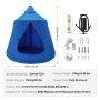 VEVOR hanggrot 150 kg hangzak kinderen voor binnen en buiten, hangmat 110x117cm, sensorische schommelstoel met LED-lichtketting, hangtent, speeltent voor kinderen en volwassenen