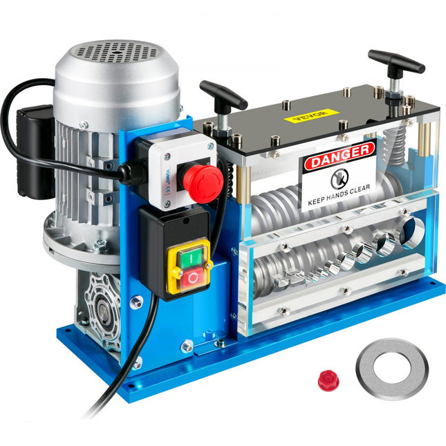 VEVOR Elektrische Draadstripmachine Blauw Elektrische Stripmachine Stripper 1,5-38 mm Automatische Elektrische Draadstripmachine Gemaakt van Aluminium