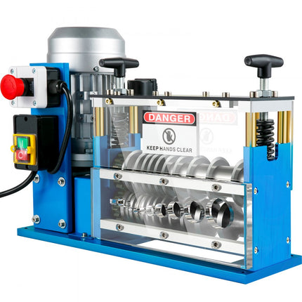 VEVOR Elektrische Draadstripmachine Blauw Elektrische Stripmachine Stripper 1,5-38 mm Automatische Elektrische Draadstripmachine Gemaakt van Aluminium