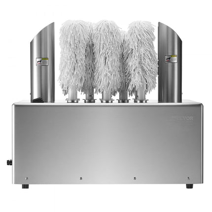 VEVOR glaspolijstmachine catering 8 polijstkoppen 660 glazen/u commercieel