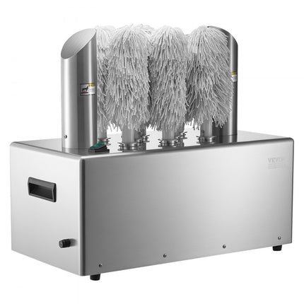 VEVOR glaspolijstmachine catering 8 polijstkoppen 660 glazen/u commercieel