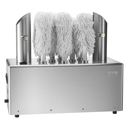 VEVOR glaspolijstmachine catering 8 polijstkoppen 660 glazen/u commercieel