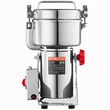 VEVOR Elektrische Graanmolen 3000W Machine Maïsmolen 1kg Kruidenmolen