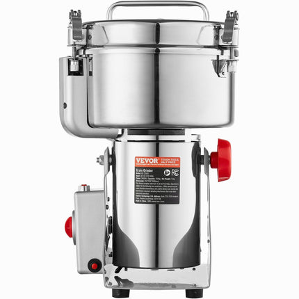 VEVOR Elektrische Graanmolen 3400W Machine Maïsmolen 2500g Kruidenmolen