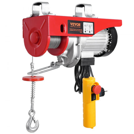 VEVOR Elektrische Kabeltakel Kabelliertakel met Afstandsbediening 400kg 12m