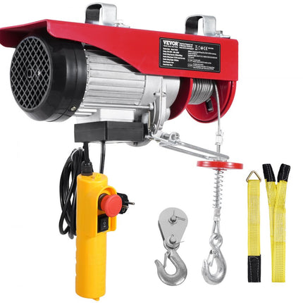 VEVOR Elektrische Kabeltakel Kabelliertakel met Afstandsbediening 400kg 12m