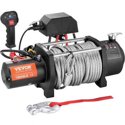 VEVOR Elektrische Lier 18.000 lb Winch Voertuigen Lier IP67 Staalkabel Draadloze Bediening