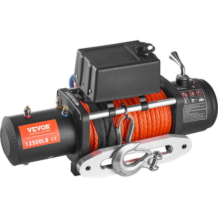 VEVOR lier elektrisch 12V 6123kg elektrische lier motorlier synthetisch touw