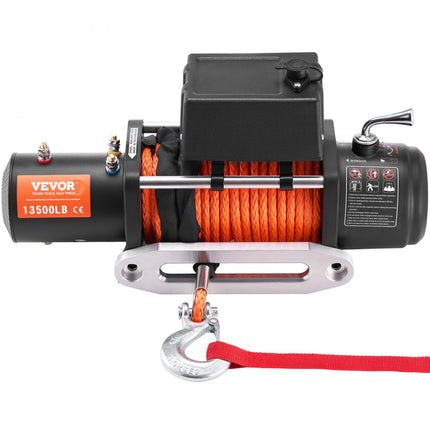 VEVOR lier elektrisch 12V 6123kg elektrische lier motorlier synthetisch touw