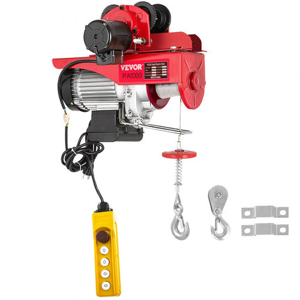 VEVOR Elektrische Kabeltakel Lifting Hoist Elektrische Lier met Trolley 1 T Belasting 13 m/min