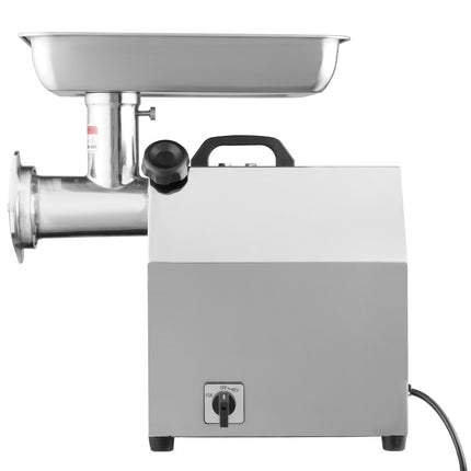 VEVOR elektrische vleesmolen RVS vleesmachine 360 kg/u. Gehakt, 1100 W multi foodprocessor worstvuller incl. 2 snijplaten, 1 worstkoker, 2 messen voor rundvlees, kip, kalkoen etc.