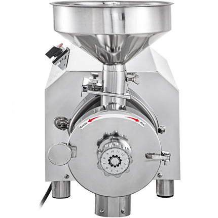 VEVOR Automatische Grain Grinder Molen 2200W, Graanmolen Grinder Roestvrij Staal Motorsnelheid 1500 r/min, Electric Snelle Grain Grinder Mill Poeder Machine Commercial Granen Korenmolen 30-50 KG/H