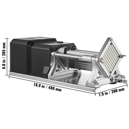 VEVOR Franse Frietsnijder Professionele Aardappelsnijder 40W 4 Stukken Bladen