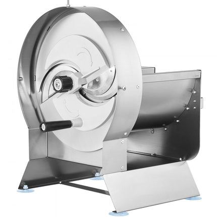 VEVOR elektrische groentesnijder, 0-12 mm dikte, verstelbare commerciële snijmachine, roestvrijstalen voedselsnijder, groot vulgat voor aardappelen, tomaten