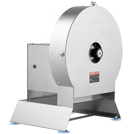 VEVOR elektrische groentesnijder, 0-12 mm dikte, verstelbare commerciële snijmachine, roestvrijstalen voedselsnijder, groot vulgat voor aardappelen, tomaten