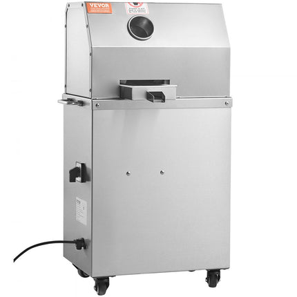 VEVOR elektrische suikerrietpers, 800 W suikerrietpers met 300 kg/u hoge prestaties, 3 roestvrijstalen rollen, 62 mm grote inlaat, inclusief schilblad Suikerrietpers Oprolbaar commercieel