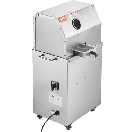 VEVOR elektrische suikerrietpers, 800 W suikerrietpers met 300 kg/u hoge prestaties, 3 roestvrijstalen rollen, 62 mm grote inlaat, inclusief schilblad Suikerrietpers Oprolbaar commercieel
