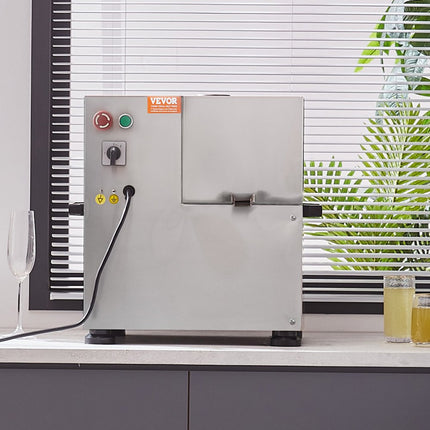 VEVOR elektrische suikerrietpers, 800 W suikerrietpers met 300 kg/u hoog vermogen, 4 roestvrijstalen rollen, 60,96 mm grote inlaat, inclusief schilblad Suikerrietpers Commercieel
