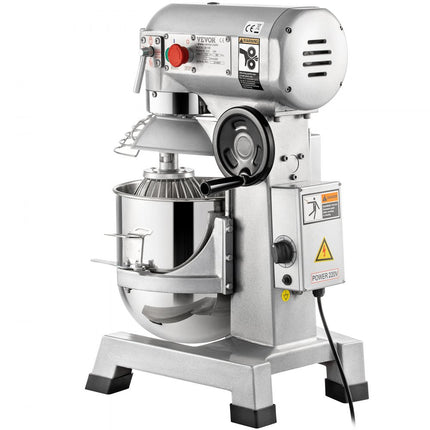 VEVOR Keukenmachine, Commerciële Kneedmachine met 30 Qt RVS Kom, 1500 W Zware Elektrische Keukenrobot 3 Snelheden 108/199/382 RPM, Deeghaak Klopklopper Inbegrepen, Staande Mixer voor Bakkerij Pizzeria