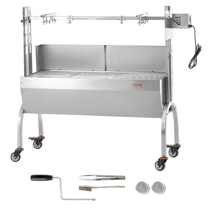 VEVOR lamsgrill speenvarkengrill spitbraadgrill 52W 90kg voorruit