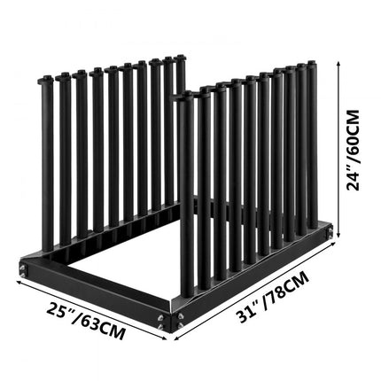 VEVOR voorruitdrager 9 vellen stalen voorruitwagendrager voorruitglasdrager 24" hoogte vrachtwagenvoorruitdrager met PVC-pad en schuimvulling