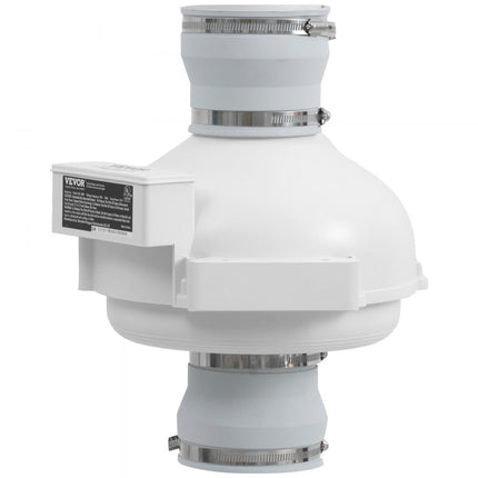 VEVOR 98-114 mm radonbeperkend ventilatorsysteem 260CFM inline kanaal waterdicht