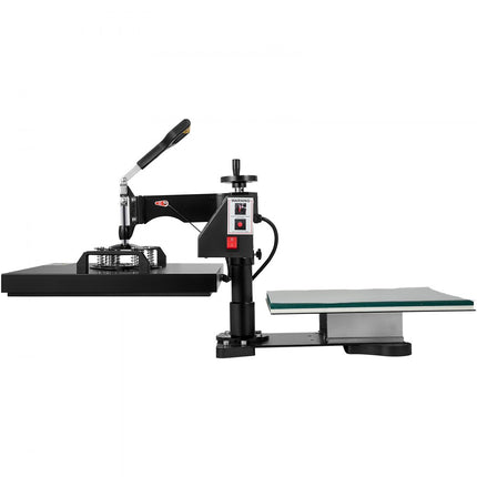 VEVOR Warmte Persmachine Transferpers Hittepers Warmtepersmachine 2 in 1 Sublimatie Machine 1500W Warmteoverdrachtsprinter met Lcd Digitaal Display