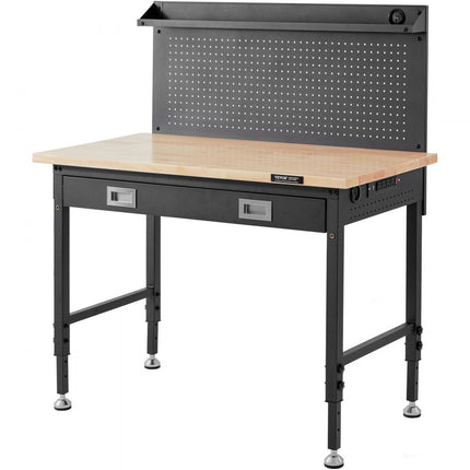 VEVOR werkbank werktafel werktafel werkplaatstafel met stopcontacten 71,1-100,3 cm