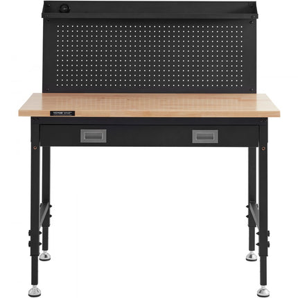 VEVOR werkbank werktafel werktafel werkplaatstafel met stopcontacten 71,1-100,3 cm