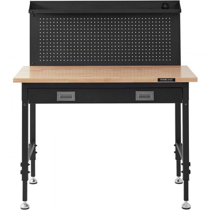 VEVOR werkbank werktafel werktafel werkplaatstafel met stopcontacten 71,1-100,3 cm
