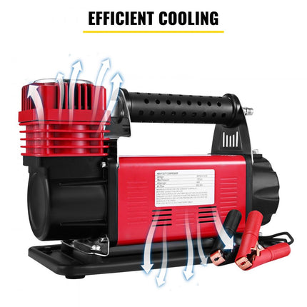 VEVOR hogedruk luchtpomp 12V, drietraps hogedrukpomp 150 PSI, watergekoelde handmatige luchtpomp 540W, hogedruk luchtpomp