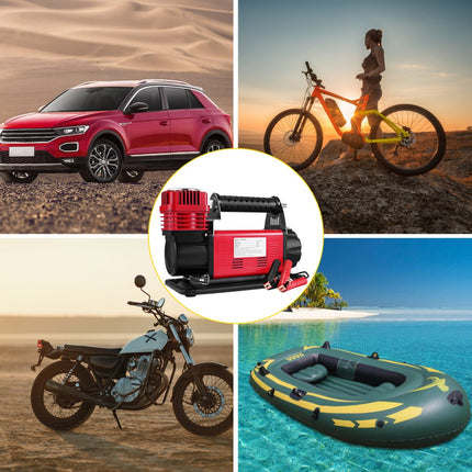 VEVOR hogedruk luchtpomp 12V, drietraps hogedrukpomp 150 PSI, watergekoelde handmatige luchtpomp 540W, hogedruk luchtpomp