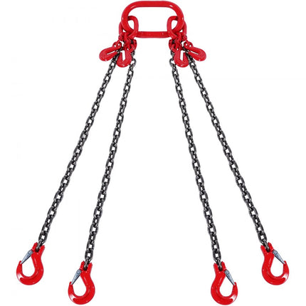 VEVOR 1,5mx6mm kettingketting hijsketting kraanketting 4-strengs bosbouwketting 2993kg