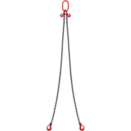 VEVOR 1,8mx8mm hijsketting hijsketting kraanketting 2-strengs bosbouwketting 2993kg