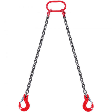 VEVOR 1,5mx8mm hijsketting hijsketting kraanketting 2-strengs bosbouwketting 2993kg