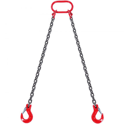 VEVOR 1,5mx8mm hijsketting hijsketting kraanketting 2-strengs bosbouwketting 2993kg