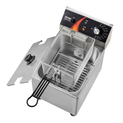 VEVOR Commerciële Elektrische Friteuse 3100W 9L RVS Upgrade 200°C