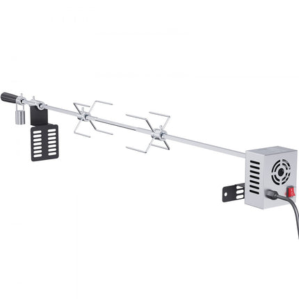 VEVOR speenvarkensgrill lamsgrill 100,6 cm, 12 kg RVS rotisserie spit braadgrill 9 W, lamsgrill BBQ grill grillwagen barbecue, grote spitgrill geschikt voor kalkoen, ham, etc.