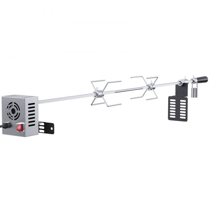 VEVOR speenvarkensgrill lamsgrill 100,6 cm, 12 kg RVS rotisserie spit braadgrill 9 W, lamsgrill BBQ grill grillwagen barbecue, grote spitgrill geschikt voor kalkoen, ham, etc.