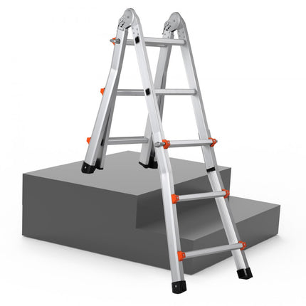 VEVOR telescopische ladder vouwladder trapladder leunladder multifunctionele ladder 2880 mm
