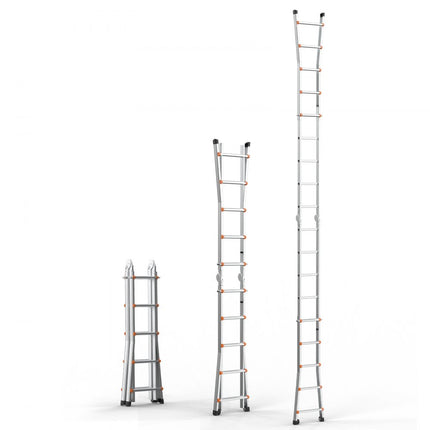 VEVOR telescoopladder A-frame vouwladder trap multifunctionele ladder 5990mm