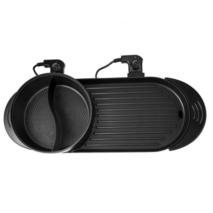 VEVOR 2 in 1 Bbq Grill Hete Pot 2200W Multifunctionele Elektrische Grill Hot Pot 67 x 28 x 17 cm Grill Indoor Hot Pot Gemaakt van Aluminium Roestvrij