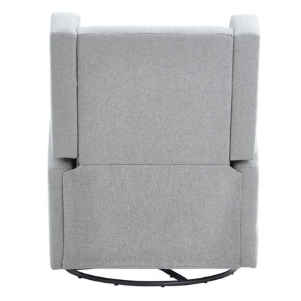 VEVOR elektrische fauteuil met draai- en schuiffunctie, draagvermogen van 250 lb, draaibare fauteuil met draai- en verstelbare hoek, met polyester oppervlak voor woonkamer, slaapkamer, lichtgrijs