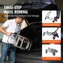 VEVOR 2-in-1 steekwagen opvouwbaar 113/181 kg laadvermogen transportwagen aluminiumlegering en koolstofstaal steekwagen ⇋ platformwagen voor laad- en transporttaken binnen en buiten