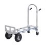 VEVOR 2-in-1 steekwagen Opvouwbaar 249/363 kg Laadvermogen Transportwagen Aluminiumlegering en koolstofstaal steekwagen ⇋ Platformwagenwagen voor laad- en transporttaken binnen en buiten